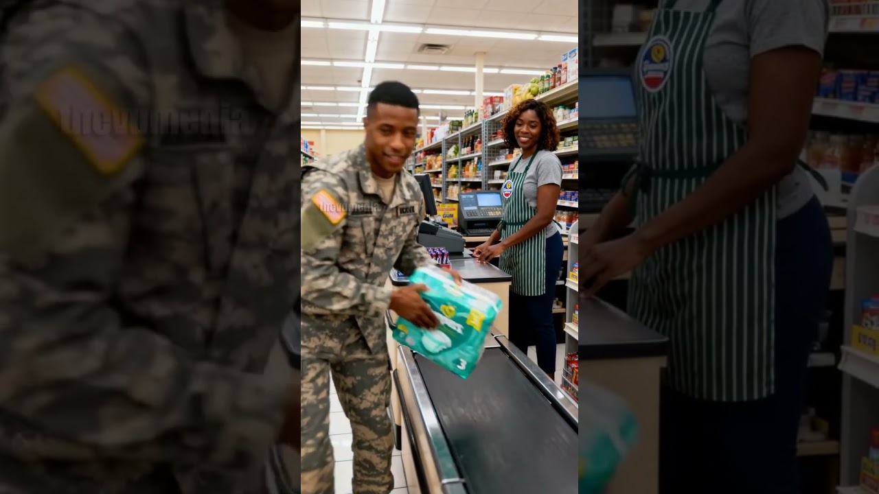 Kind Soldier Steps In To Help Struggling Mom With Diapers! #kindness #military #family