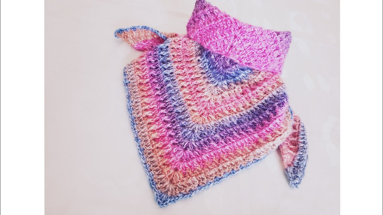 Crocheted Triangular Shawl Scarf