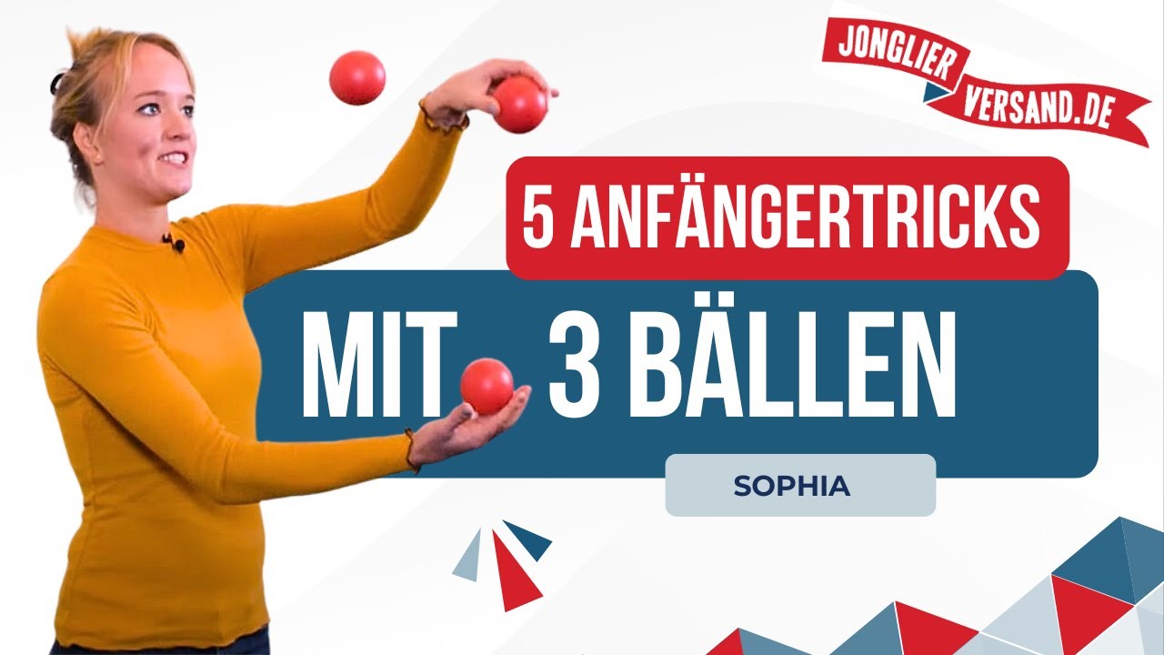 5 Tricks für Anfänger mit 3 Bällen | Jonglieren | Tutorial | Jonglierversand.de