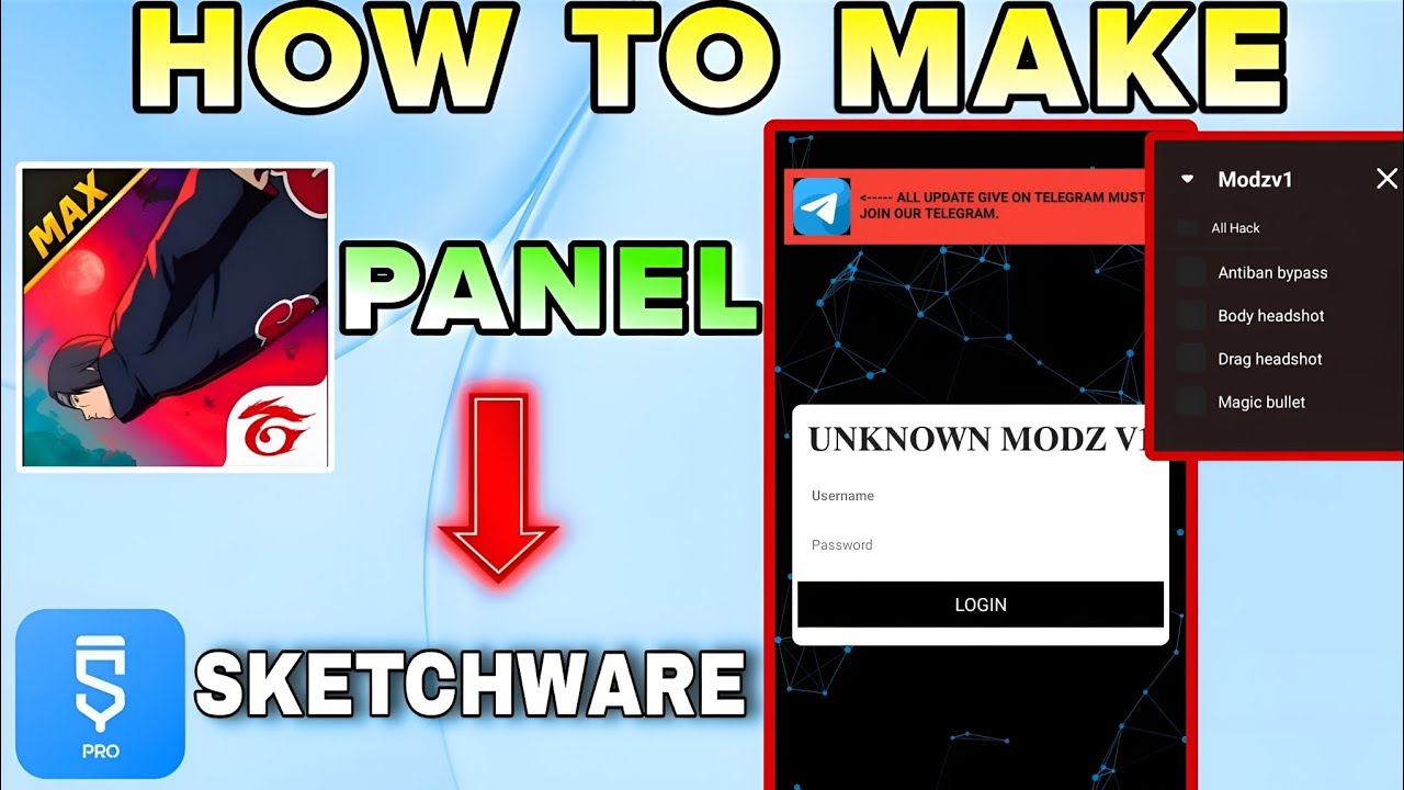 HOW TO MAKE PANEL || HOW TO MAKE INJECTOR IN SKETCHWARE SWB PROJECT || HOW TO MAKE FF INJECTOR