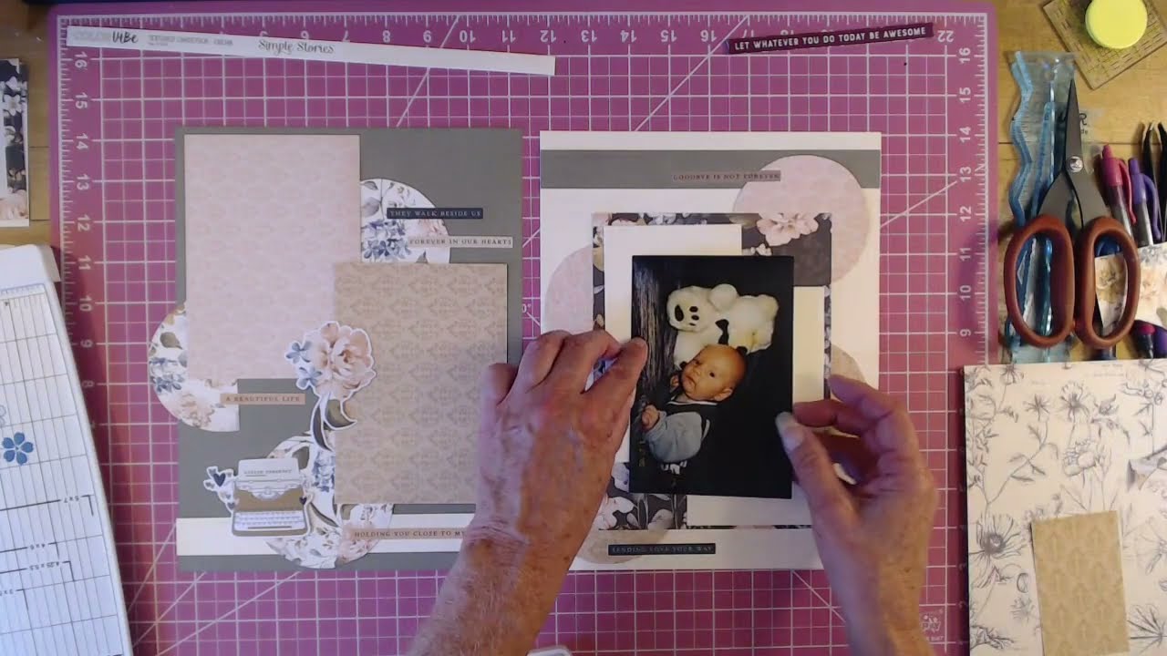 How To Make 8 1/2 x 11 Scrapbook Layouts | Week 9 |  Remember Collection