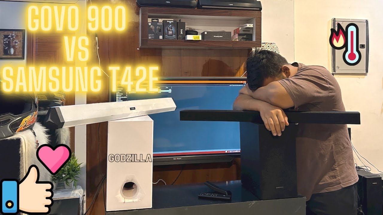GOVO GOSURROUND 900 200W VS Samsung Dolby HW-T42E/XL DOLBY SOUNDBAR | Big Player VS Small Player🫸🫷