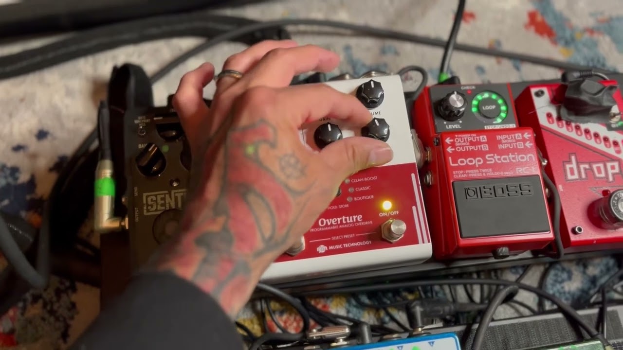 Demo of RJM Music Technology's Overture and Full English Programmable MIDI Overdrives