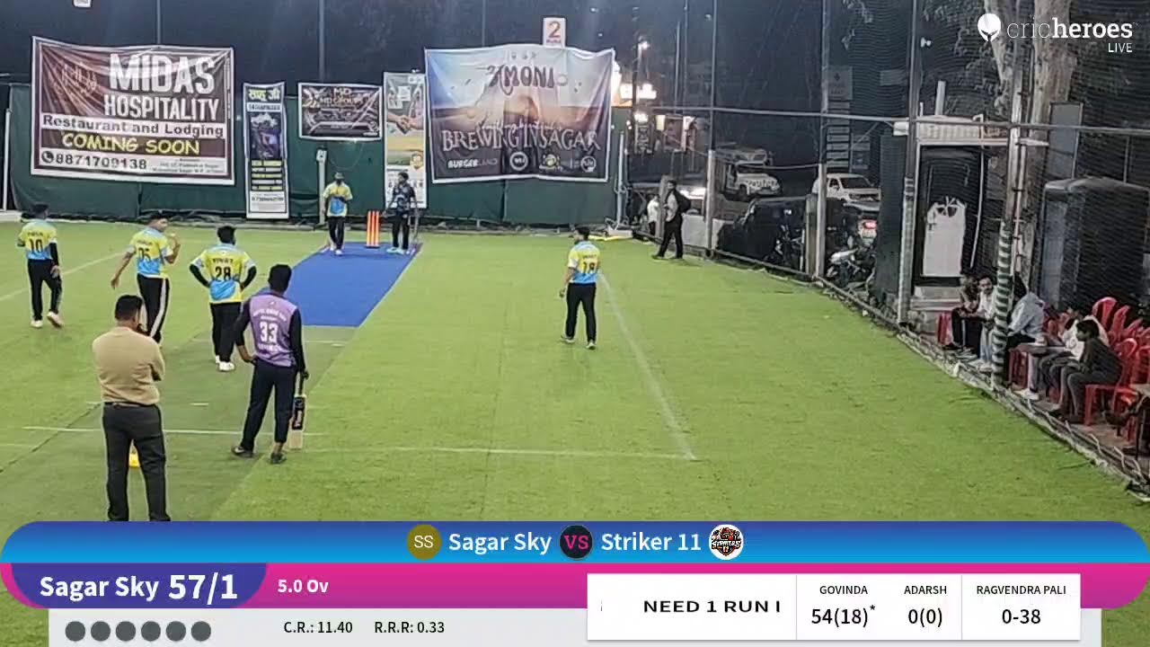 Striker 11 vs Sagar Sky live cricket match | MAKRONIA PREMIER LEAGUE 2.0 live - yorker turf Sagar (