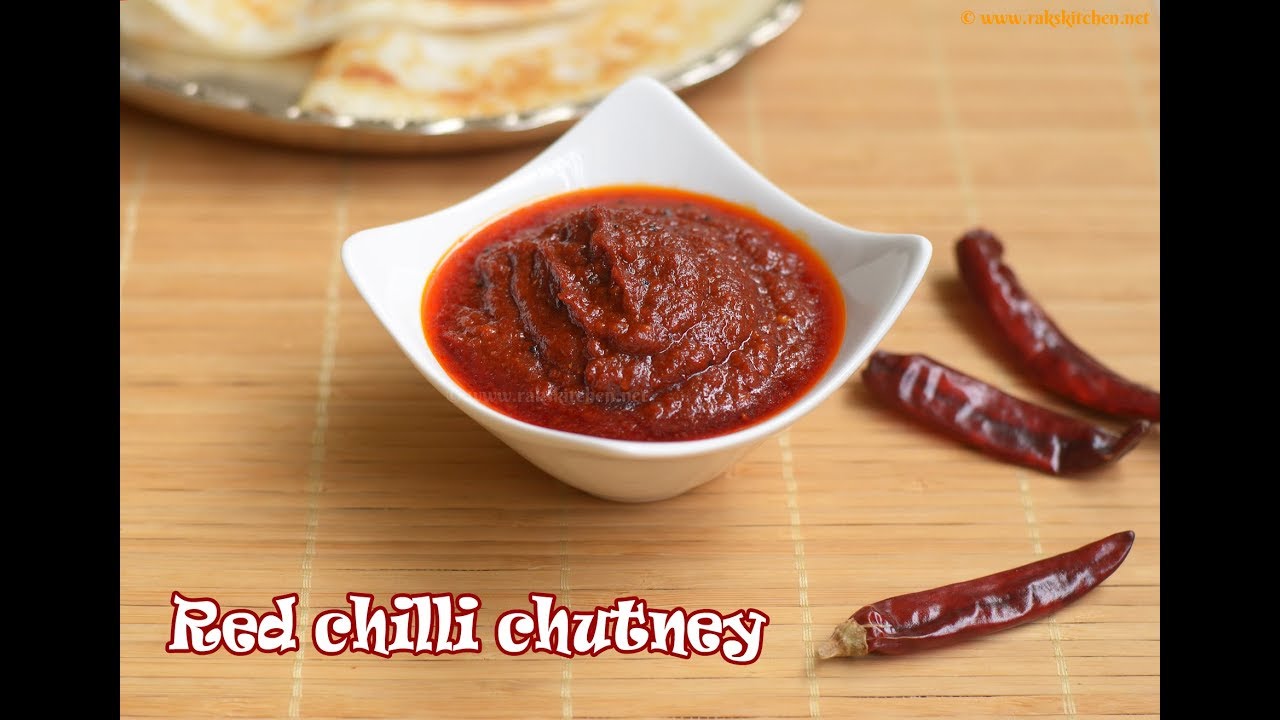 Red chilli chutney, milagai chutney