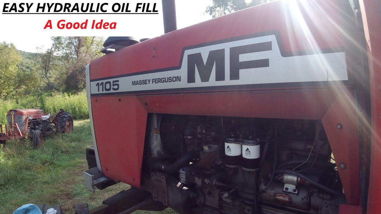 Easy Hydraulic Oil Fill - Massey Ferguson 1105 - A Good Idea