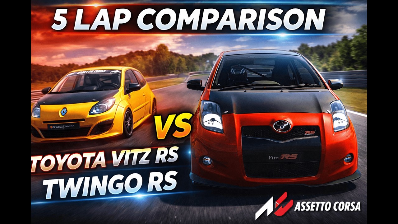 Vitz RS vs Twingo RS – 5 Laps to Decide the Winner! | Assetto Corsa