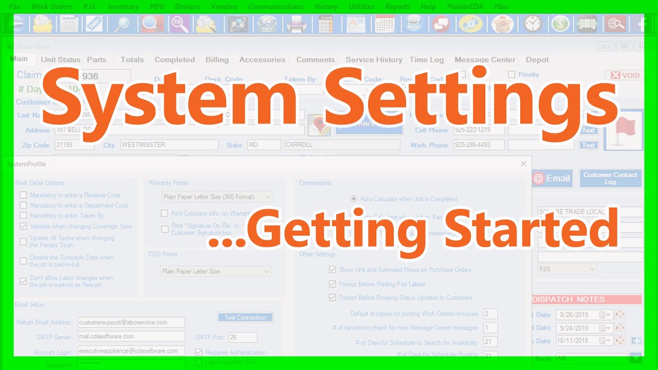 [CDA Training] System Settings, Getting Started.