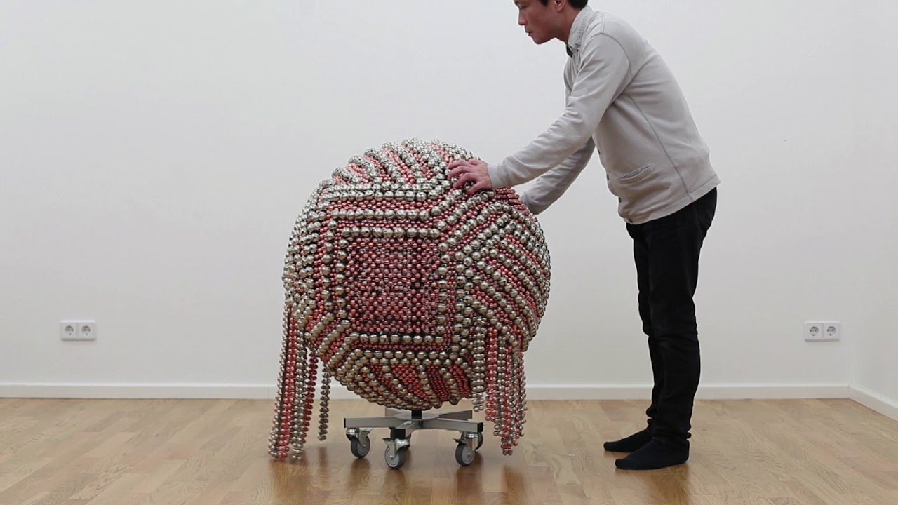 Haegue Yang 양혜규 梁慧圭 / Sonic Sphere &ndash; Diagonally-ornamented Copper and Nickel