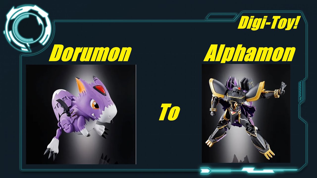 Digimon Toys! Dorumon Digivolution to Alphamon!