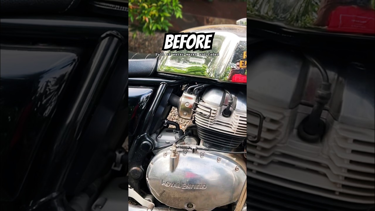 Using Metal polish in my GT650 for the first time|full of watermarks and faded  #gt650 #shotsvideo