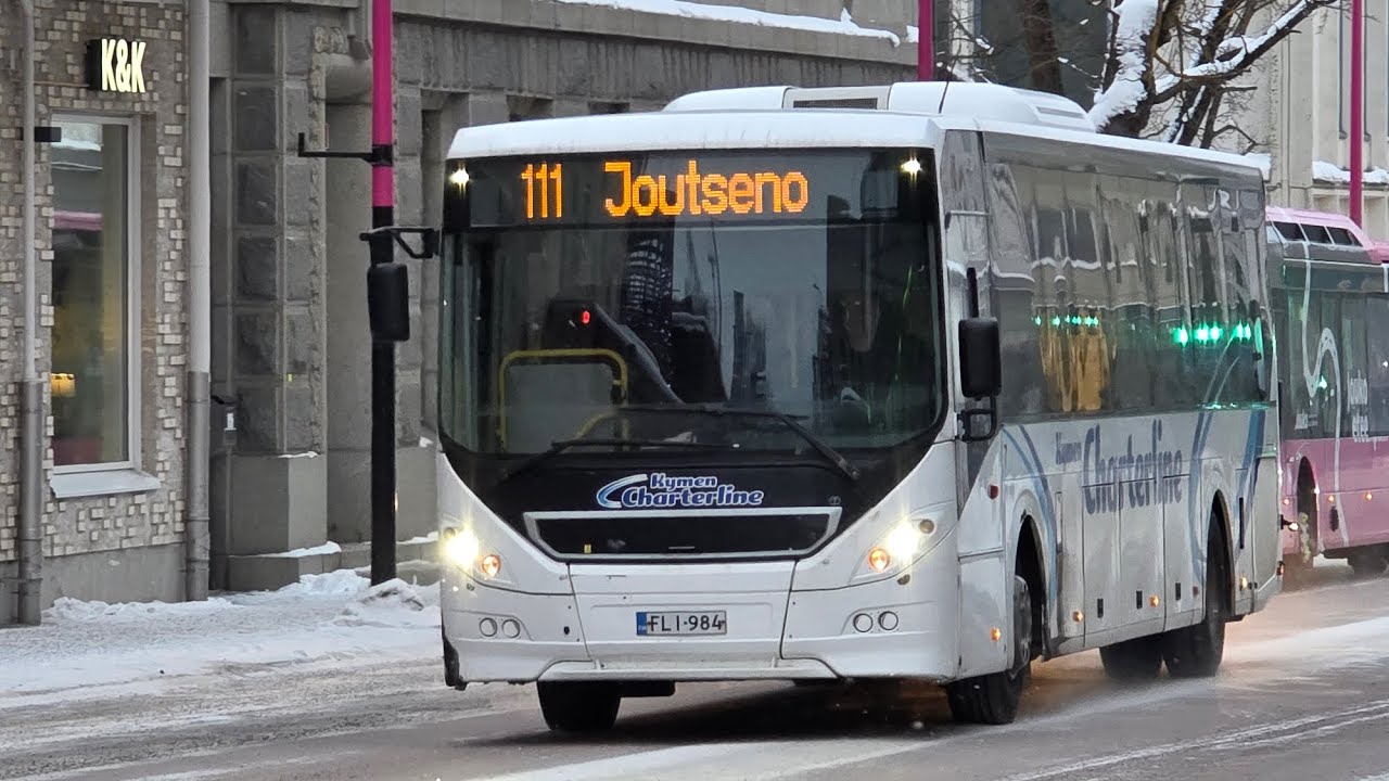 Kymen Charterline 7 Volvo 8900 B8R @ Jouko bus line 111 in Lappeenranta, Finland