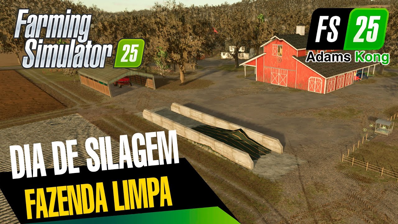 Gameplay FS25: Roçando e juntando a grama. Organizei toda a fazenda no FARMING SIMULATOR 25