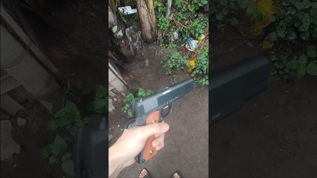 Colt 1911 Semi metal, Spring Type, Airsoft. Test fire, 30g bbs.