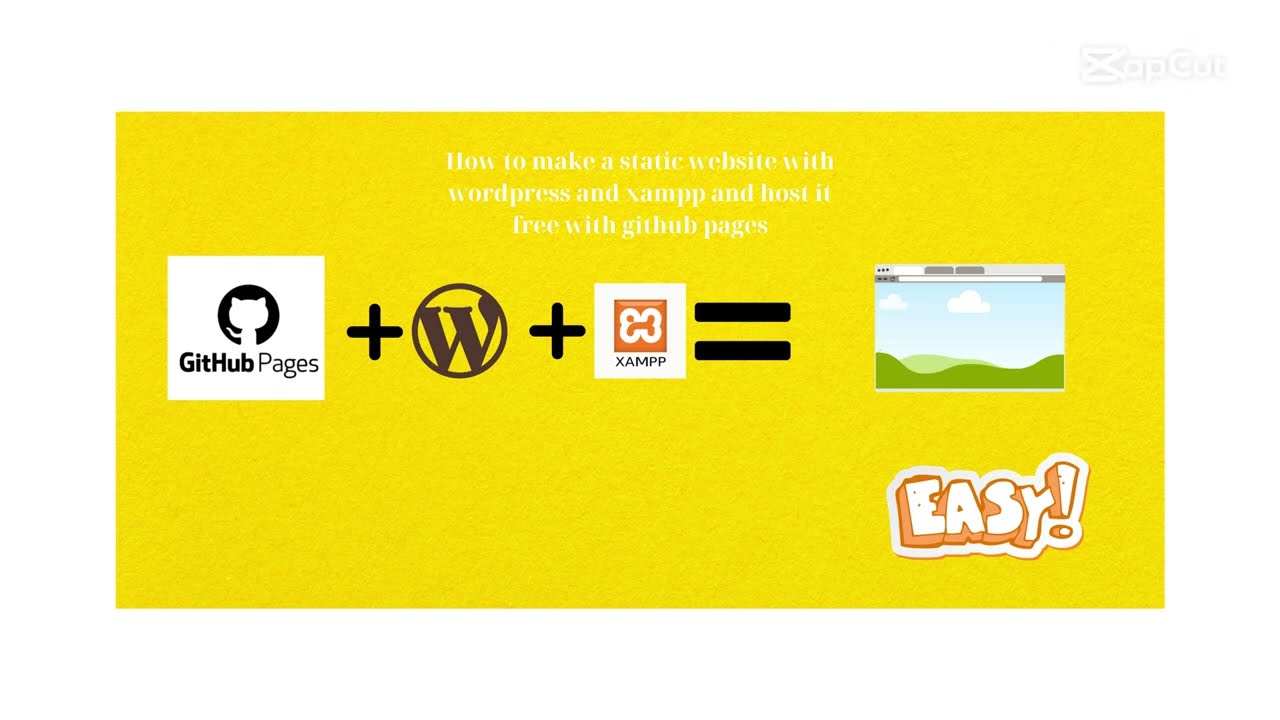 How to use Github Pages with Wordpress and Xampp very easy in 12 MINS