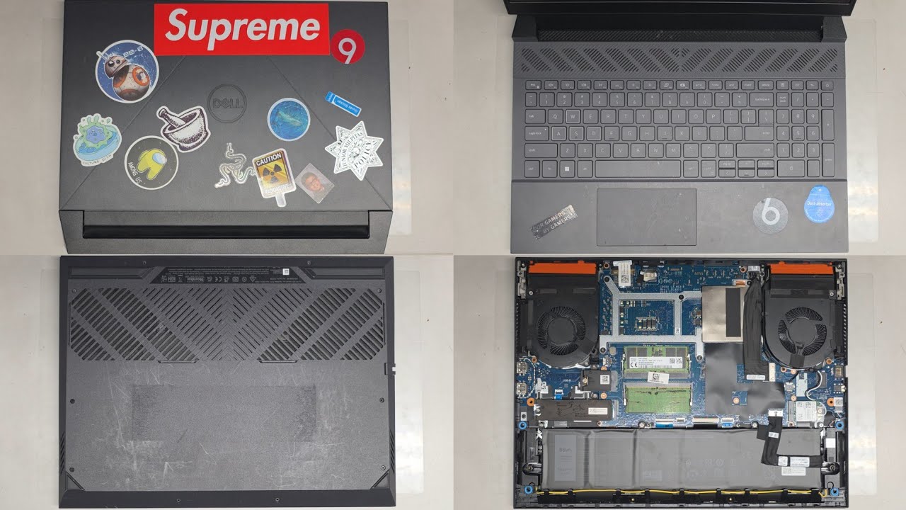 DELL G15 5530 Disassembly RAM SSD Hard Drive Upgrade Battery Replacement Repair Quick Look Inside