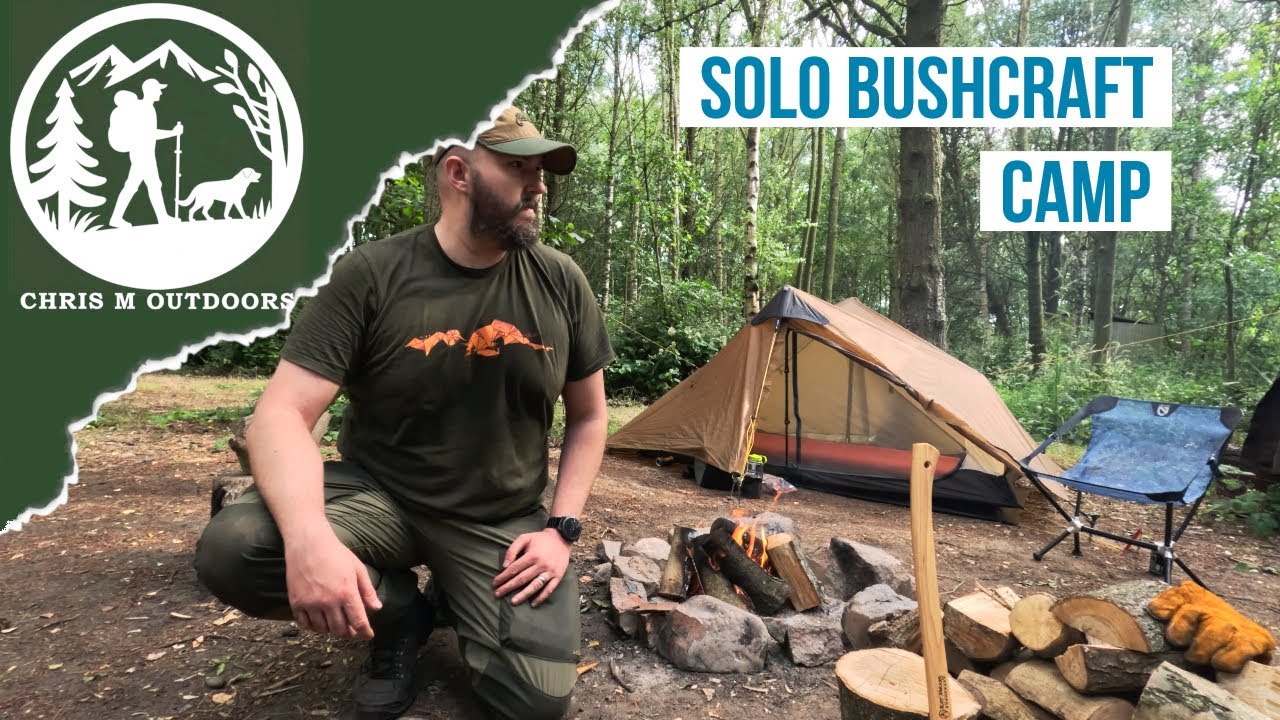 Solo woodland camp in the LanShan 2 | Bushcraft, steak and a surprise visit