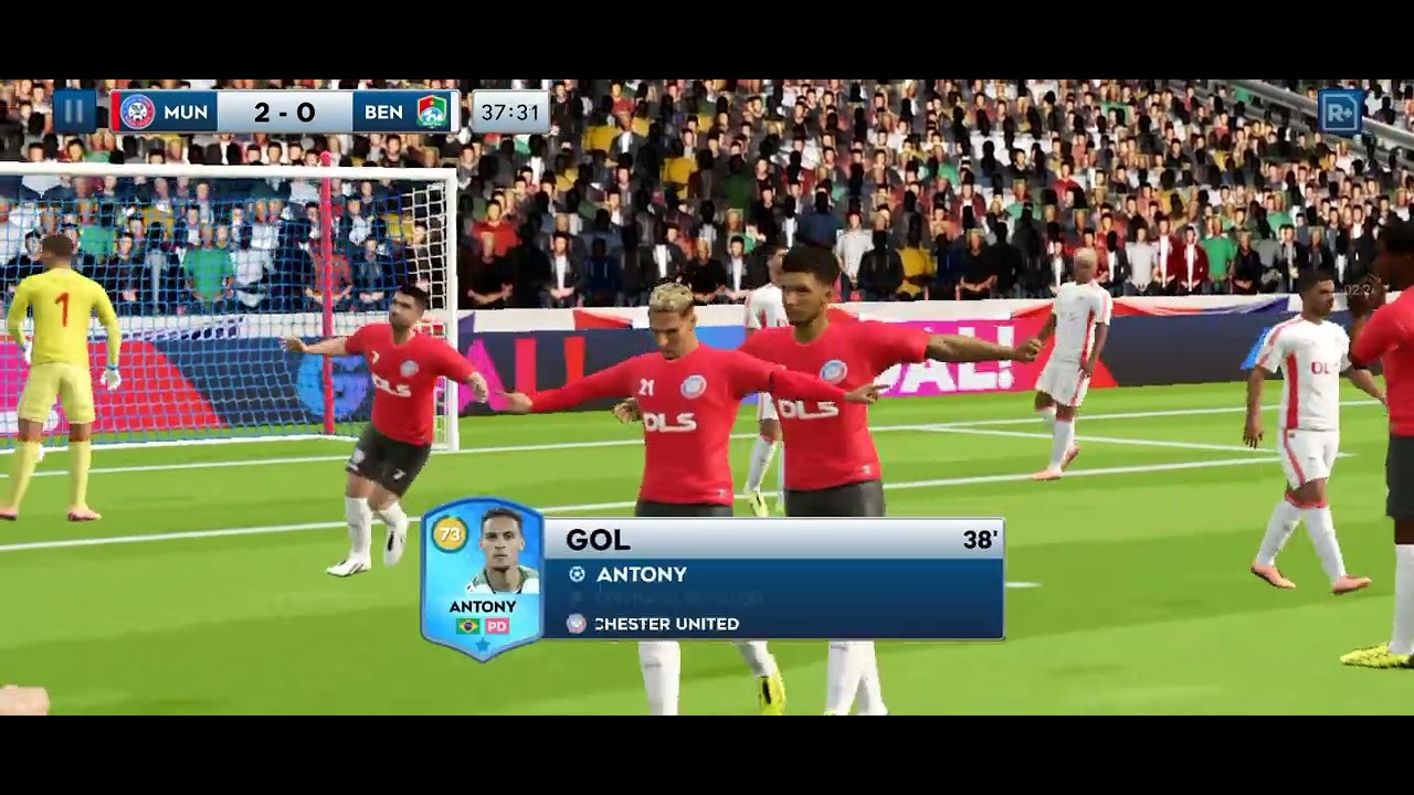 CRISTIANO RONALDO  ANTONY FAZ  GOL  pelo   Manchester united  -2-0 Benfica 