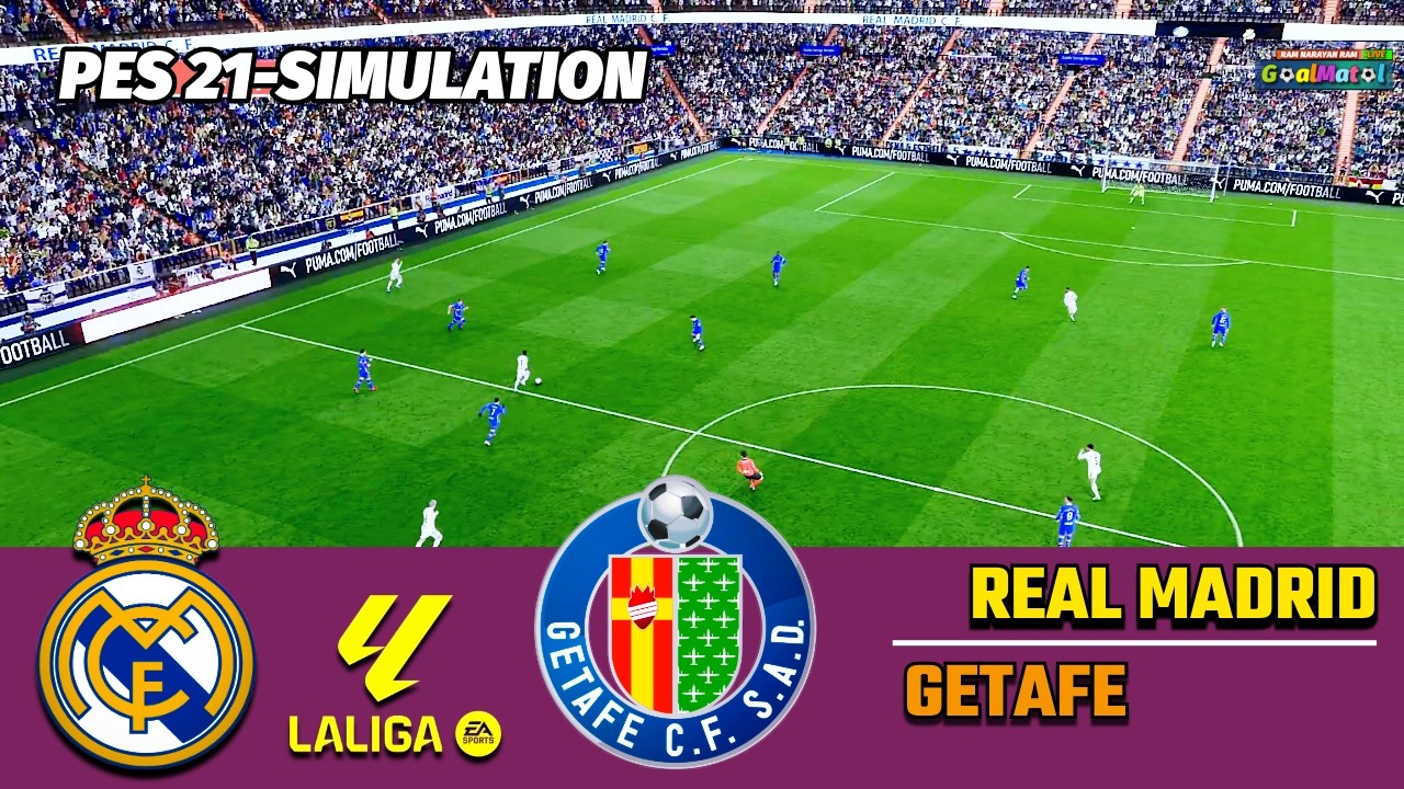 Real Madrid vs Getafe || LALIGA || PES 2021 SIMULATION