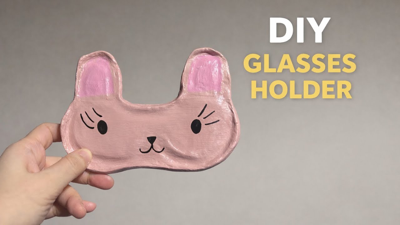 I Made a Bunny Glasses Holder from Clay! 🐰 DIY