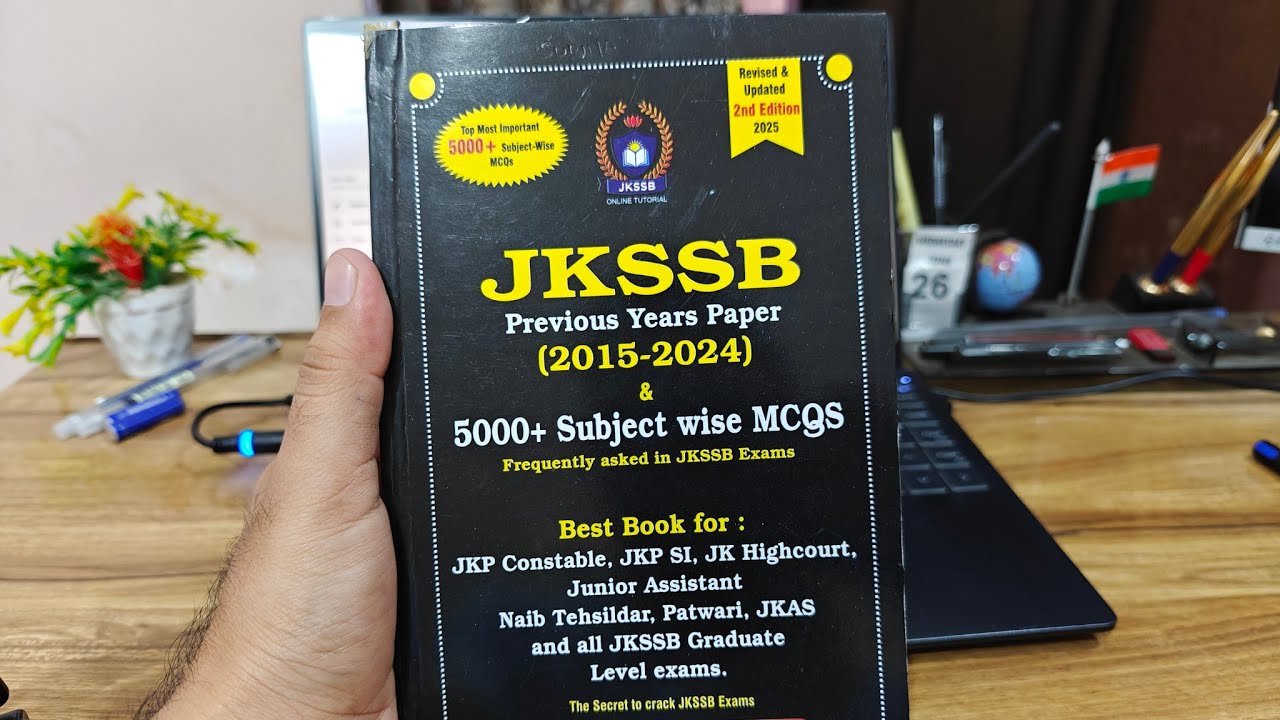 🔥 JKSSB Previous Year Question Papers book | JKSSB Solved Question Papers.