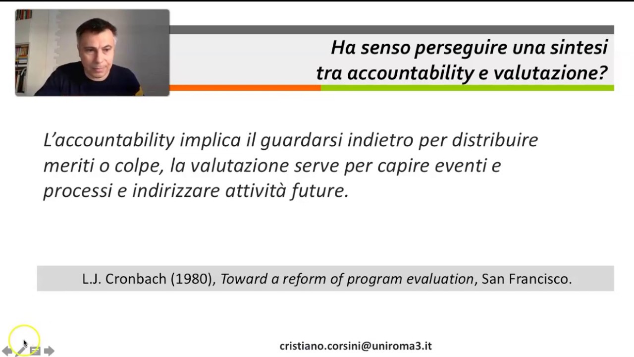 8. Valutazione vs Accountability (and banana).
