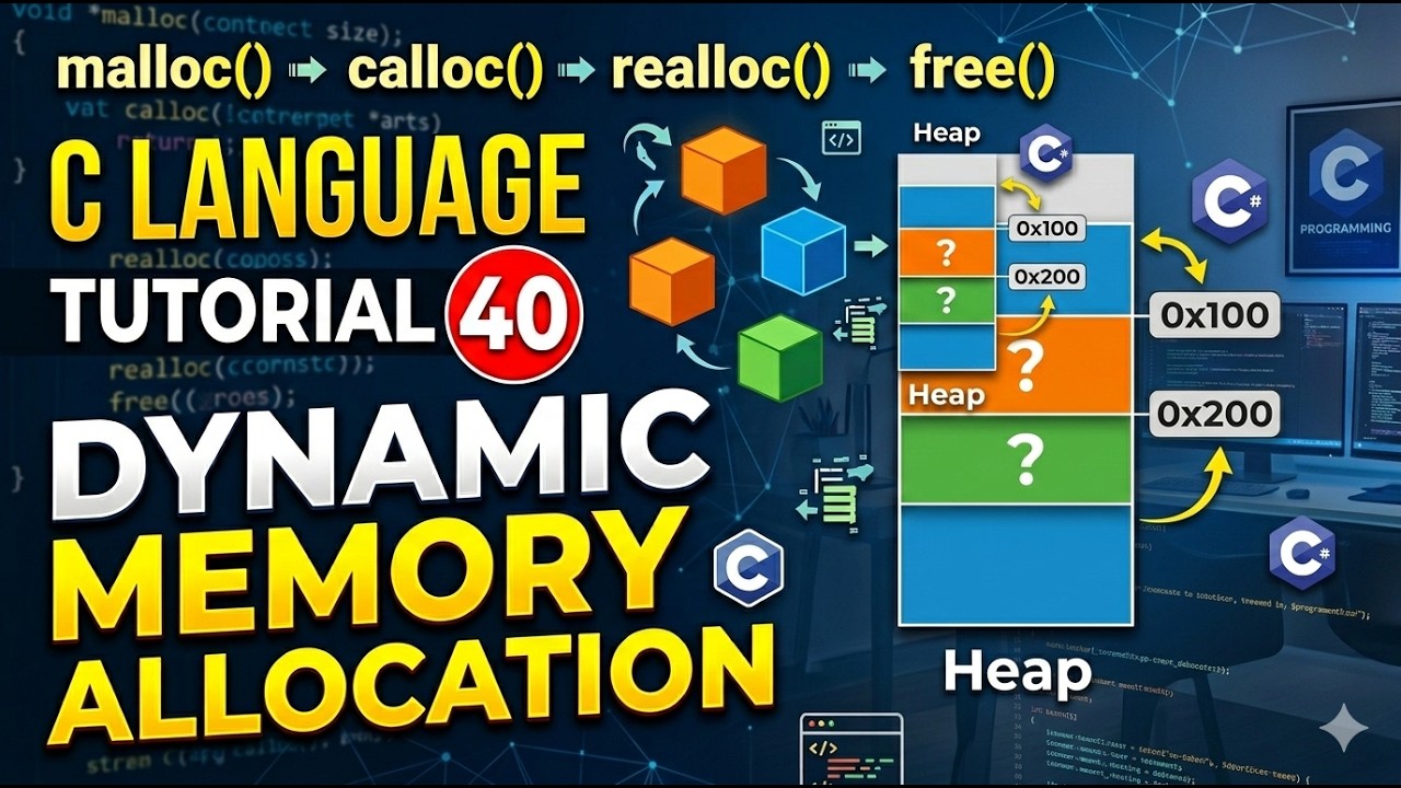 C Language Tutorial-40 | Dynamic Memory Allocation in C