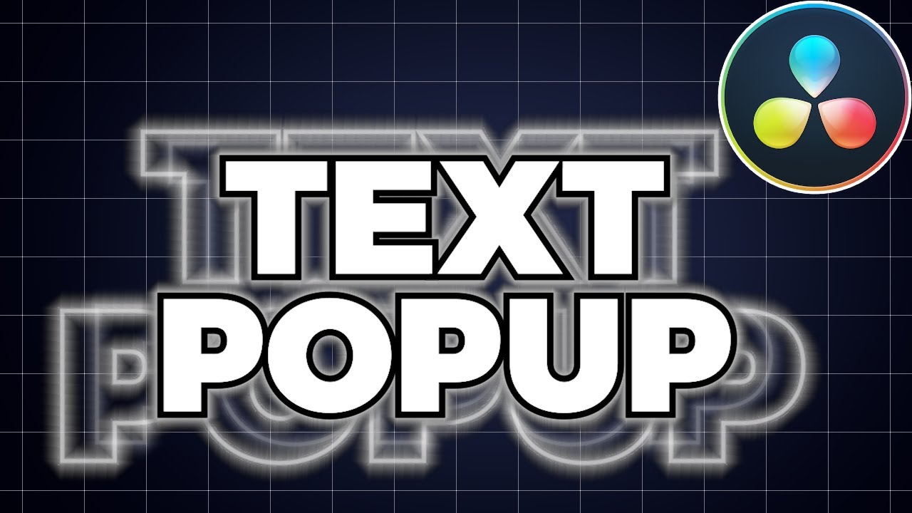 How To Add POPUP TEXT In Davinci Resolve