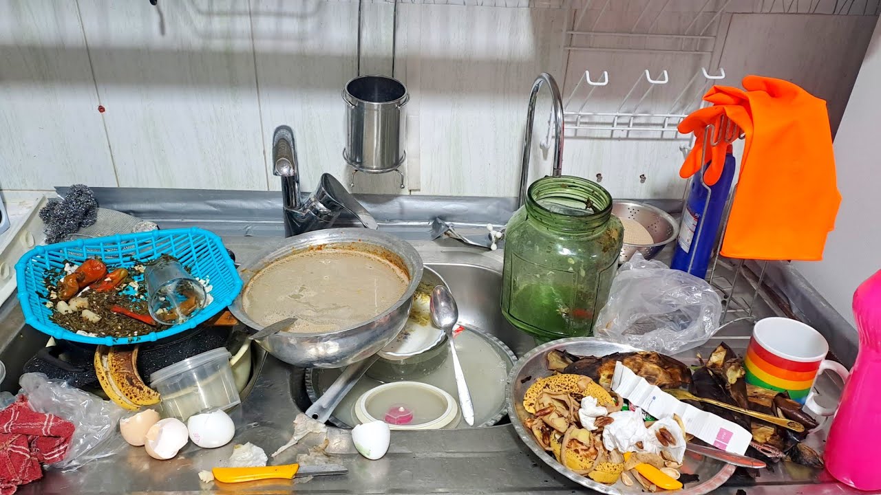 Most Satisfying Dishwashing Ever 💦✨ | Deep Sink Cleaning ASMR for Sleep & Relax