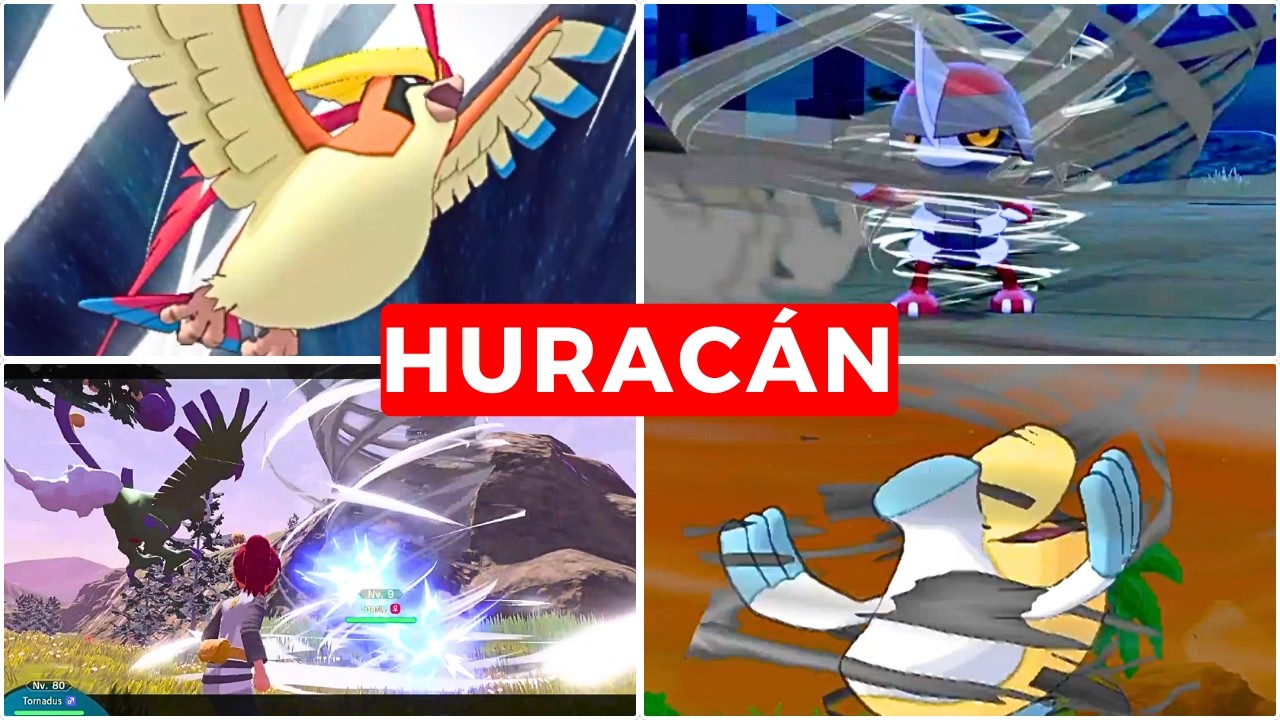 ANIMACIÓN de HURACÁN (VENDAVAL) en TODOS los juegos POKÉMON (2010-2026)