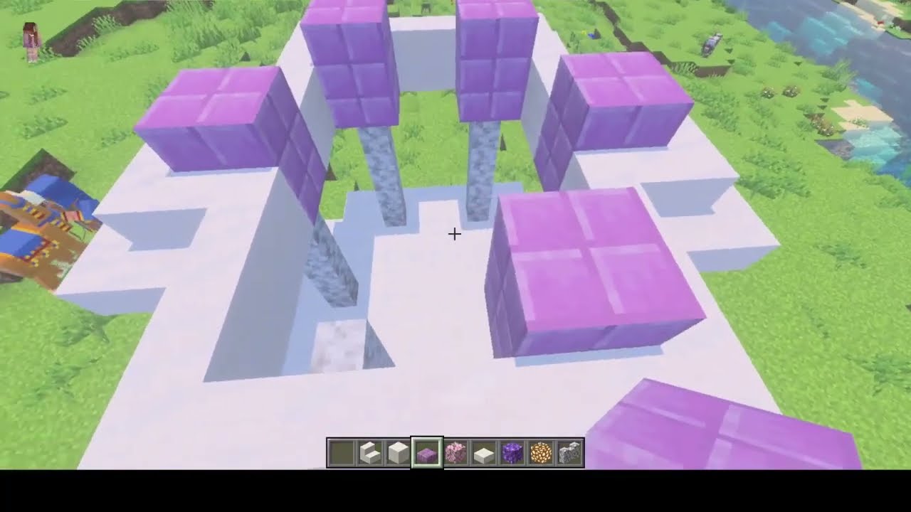 How to build a Cherry Blossom Gazebo in Minecraft! (Tutorial)