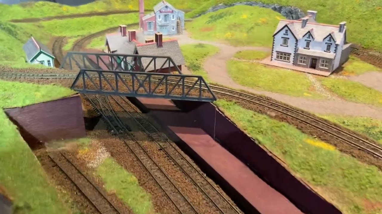 N gauge model railway train layout with metcalfe card kits,progress so far