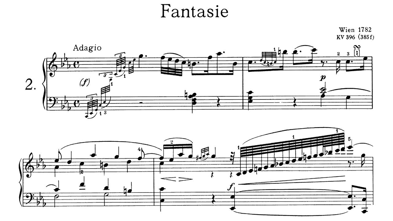 Mozart : Fantasia in C minor K. 396 - Jorg Demus, 1962 - MHS 830