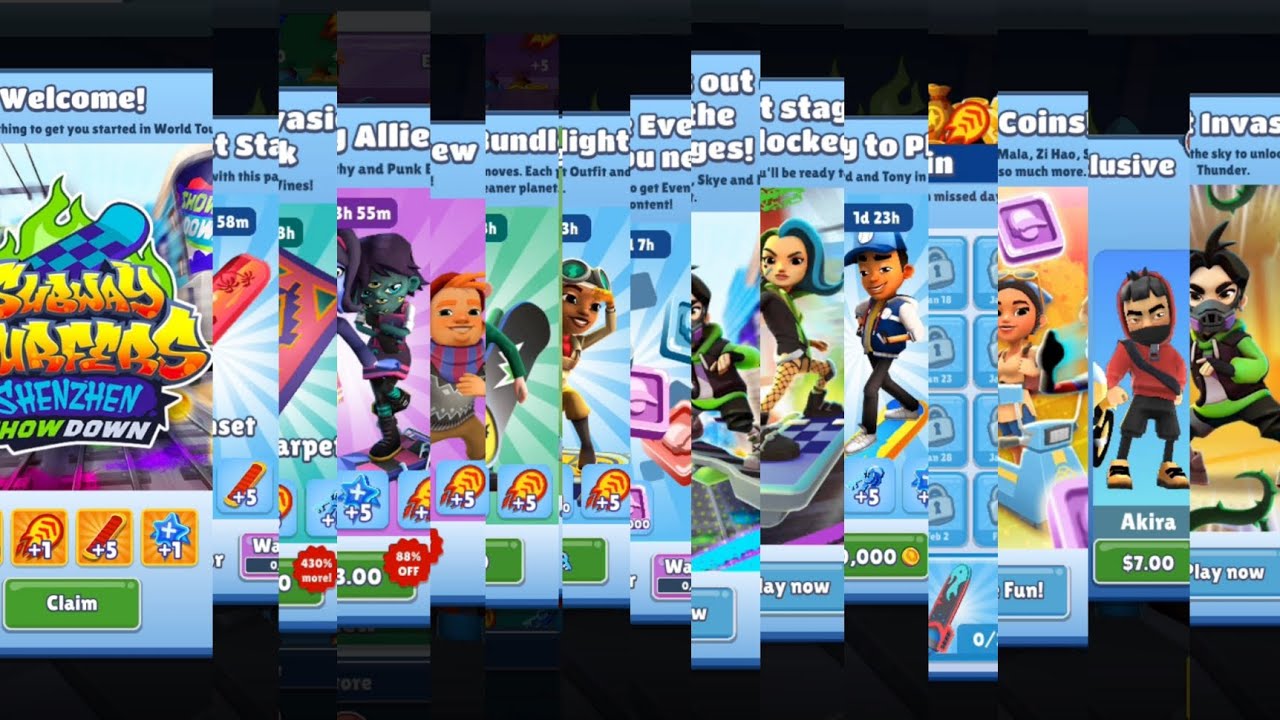 All Upcoming Bundles of Subway Surfers Shenzhen 2024 by Time Travel Subway Surfers Shenzhen Showdown