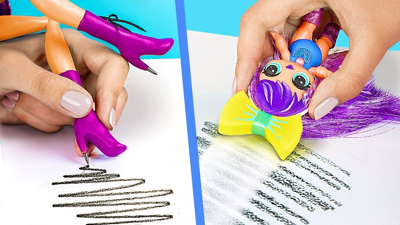 Sınıfa Gizlice Barbie Bebek Sokmanın 9 Tuhaf Yolu / Zekice Barbie ve LOL Sürpriz Bebek Hileleri