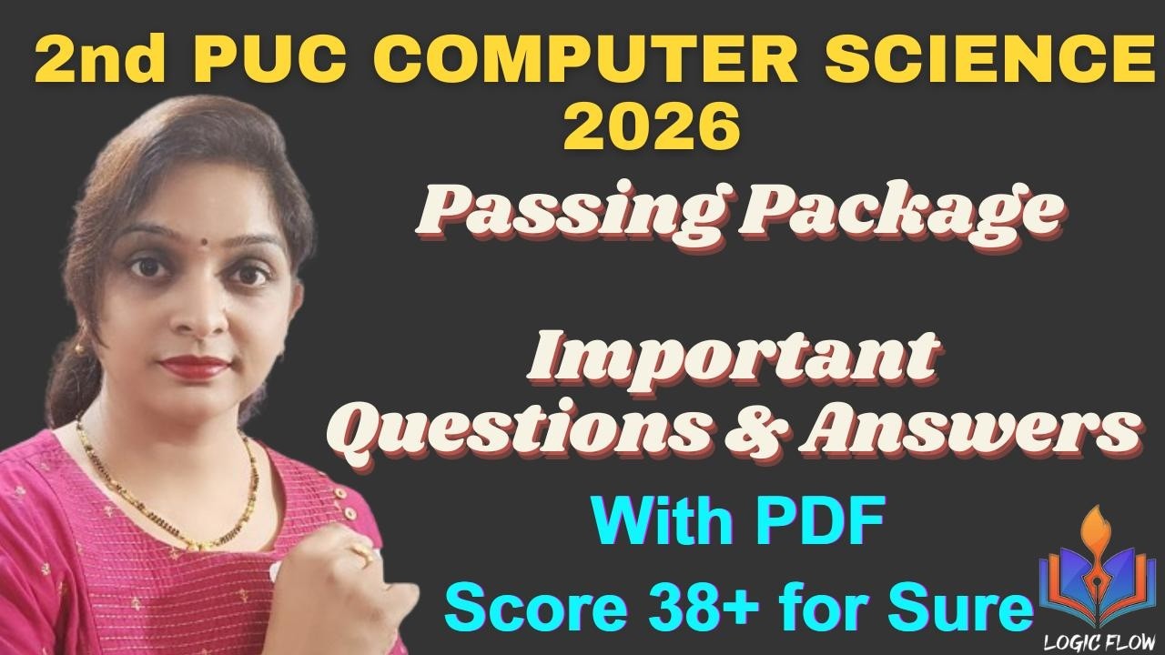 2nd PUC Computer Science|Important question and answers|Passing package 2026|40 + out of 70 for sure