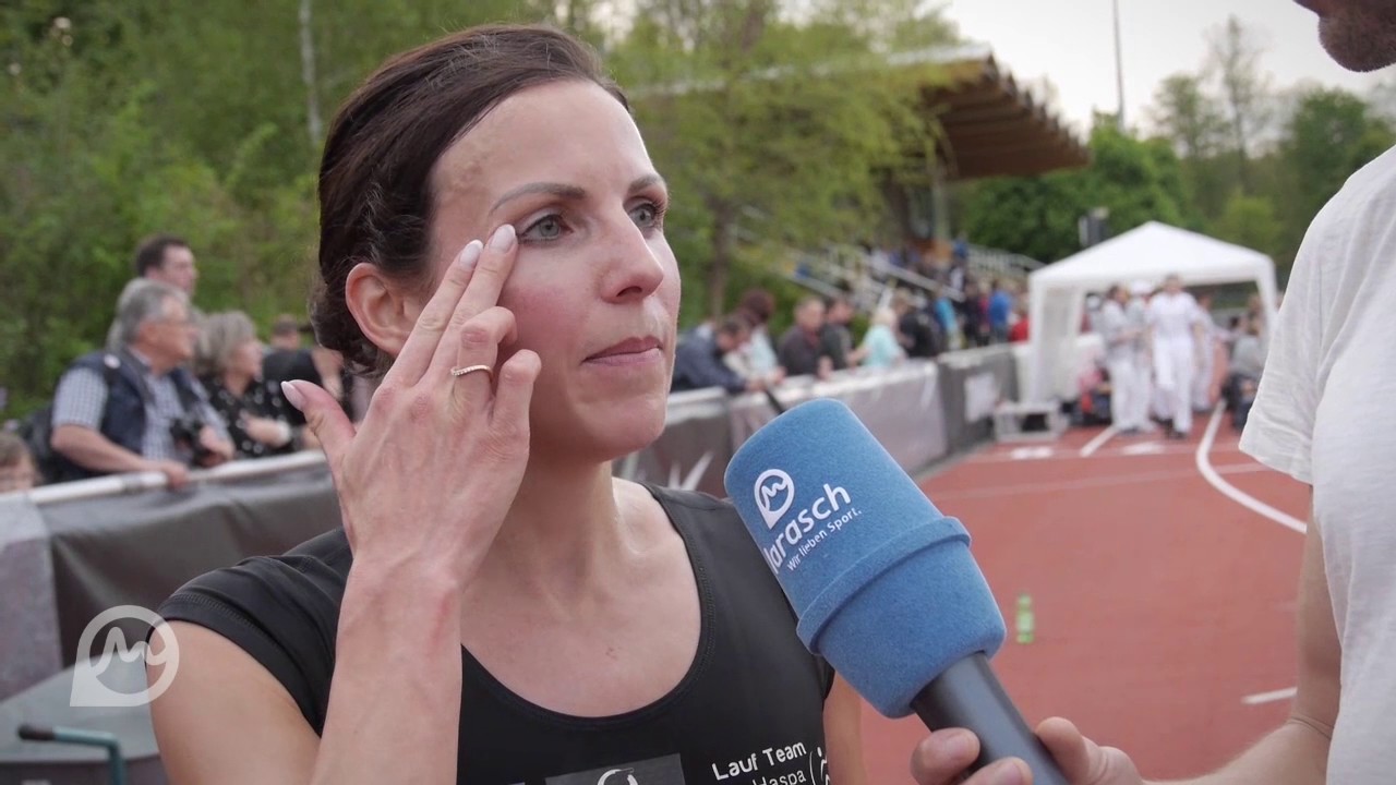 O - Ton mit Sabrina Mockenhaupt nach der DM - 10.000m in Bautzen