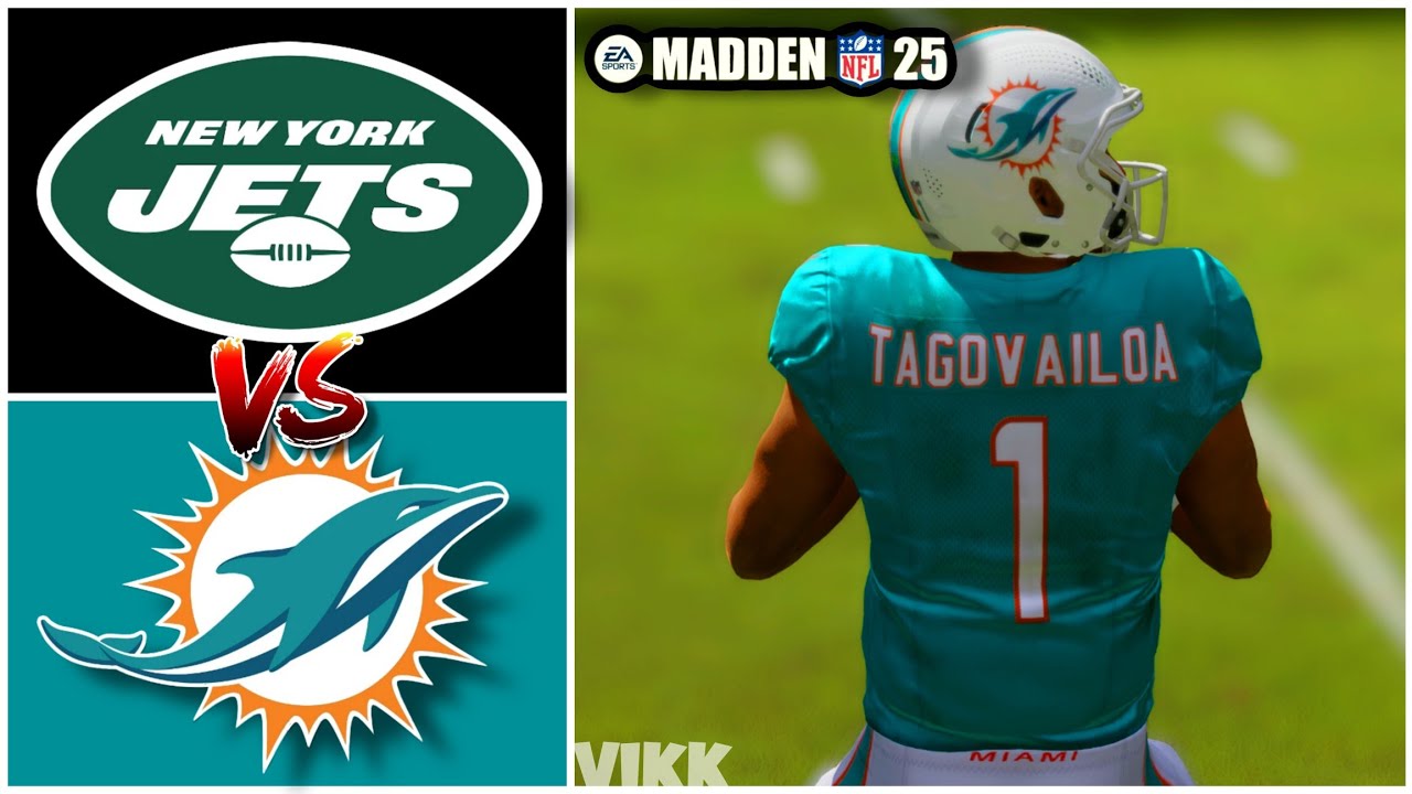 Jets vs Dolphins Week 14 Simulation (Madden 25 Rosters)