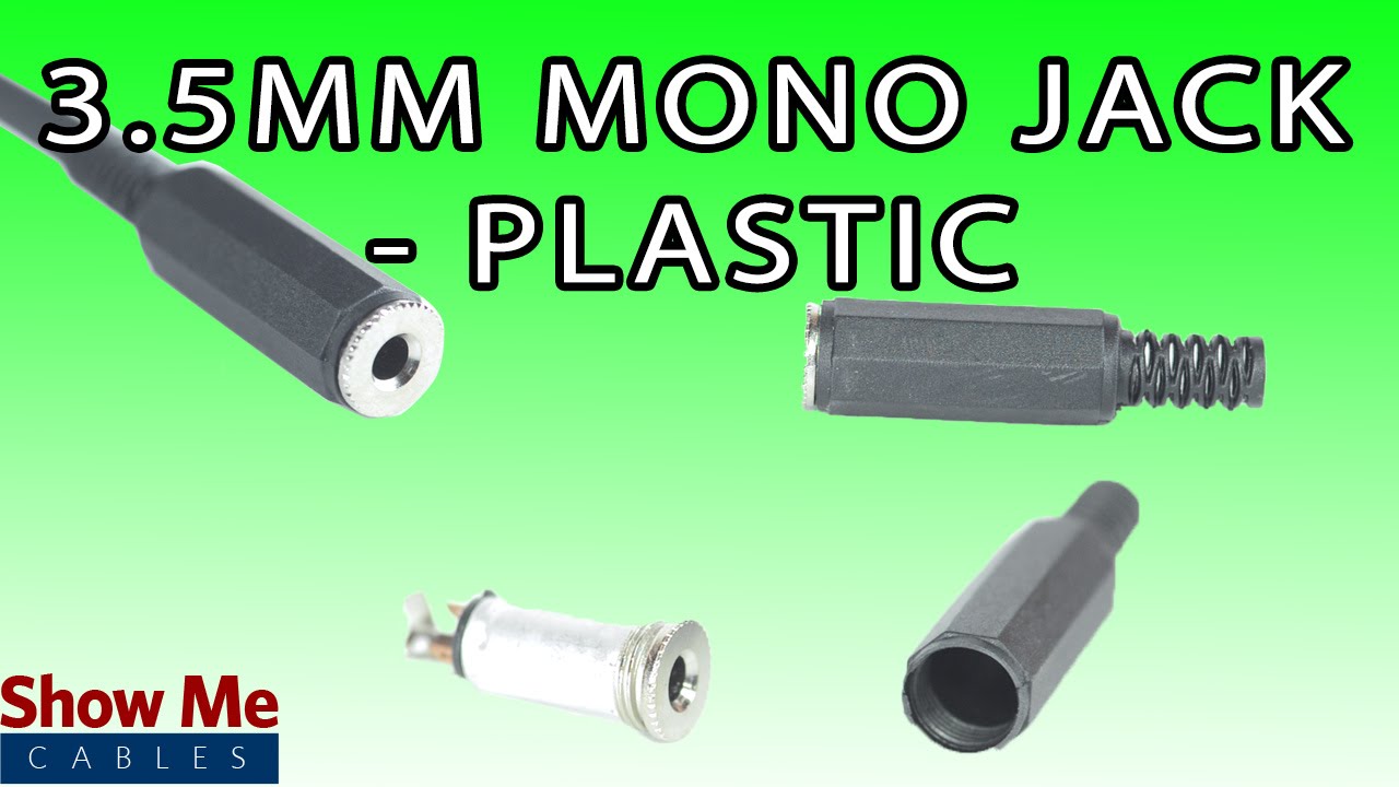 3.5mm Plastic Mono Jack - DIY Project to Repair Your Audio Cable #981
