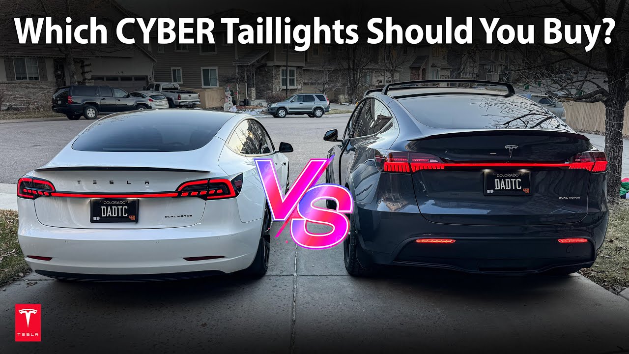 New Tesla Model Y/3 Cyber Taillights Comparison / Which One Should You buy? #tesla
