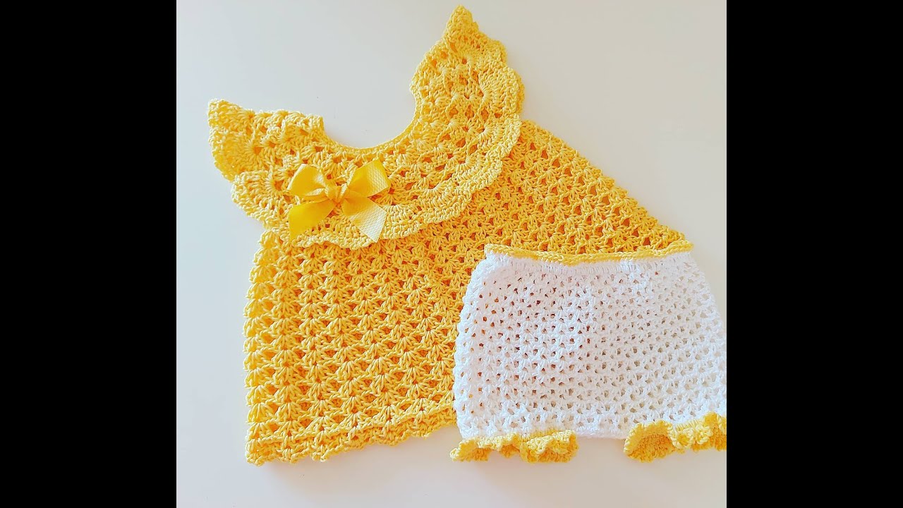 BRAGUITAS DE VERANO A CROCHET PARA BEBE -PASO A PASO - TRAJE A GANCHILLO -