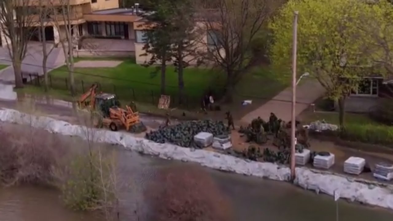 WATCH: Drone footage of flooding in Pierrefonds