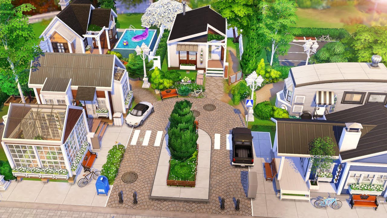 TINY HOUSE NEIGHBORHOOD | THE SIMS 4 - Speed Build (NO CC)