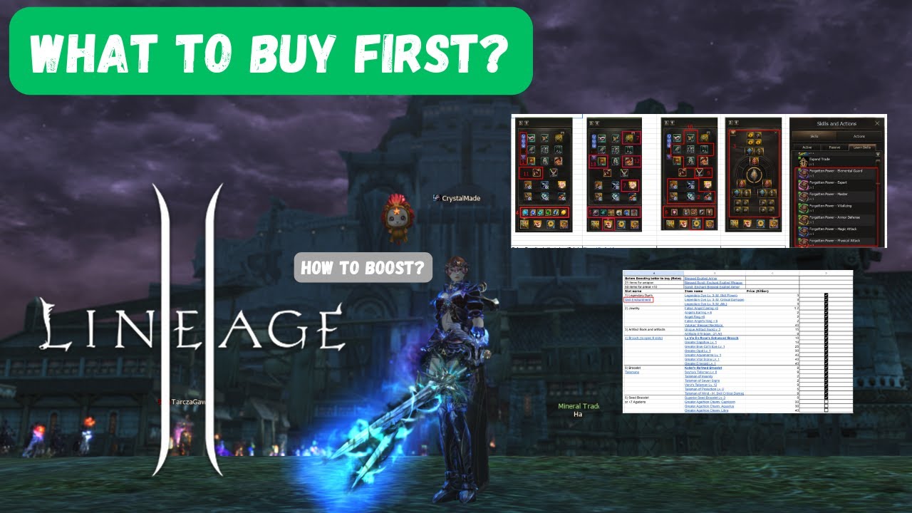 Lineage 2 EU: Boosting Guide &ndash; What to buy First | Roadmap Purchases.