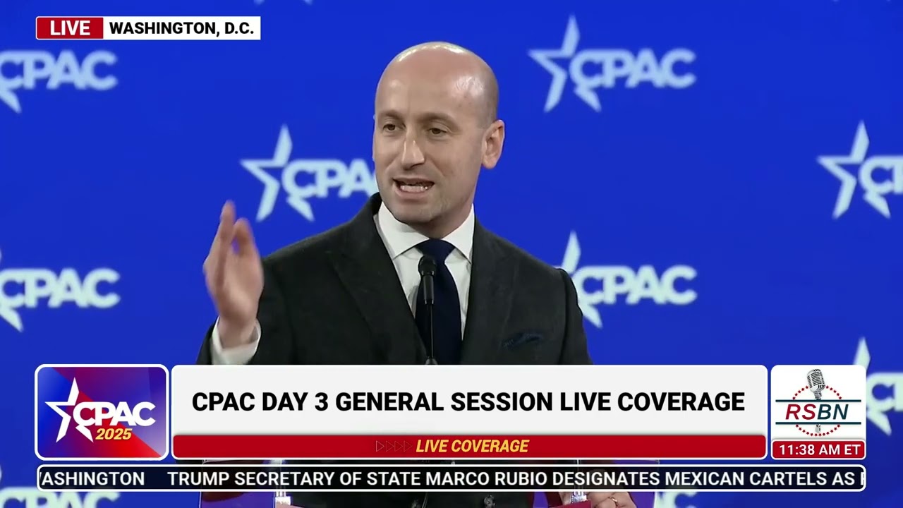 FULL SPEECH: Stephen Miller Delivers Remarks at CPAC 2025 - 2/22/25
