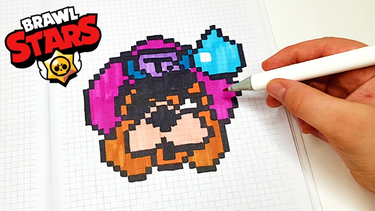 ГЕНЕРАЛ ГАВС из ИГРЫ BRAWL STARS РИСУНКИ ПО КЛЕТОЧКАМ - PIXEL ART COLONEL RUFFS