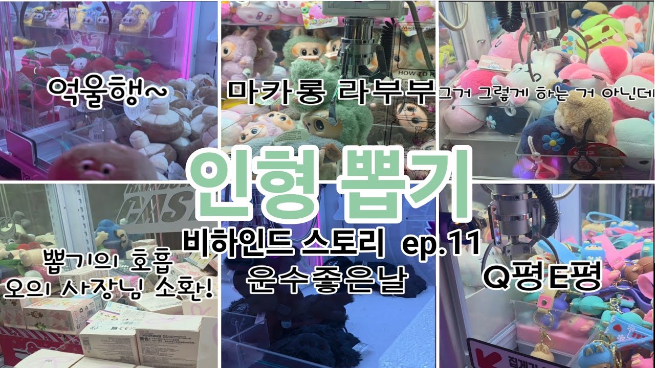 먹먹커플 뽑기 비하인드 스토리 ep.11 (마카롱라부부, 아령짱구, 크라잉베이비, 상어, 까만라부부, 맥주, 곰, 라부부키링, 미니파, 버섯)