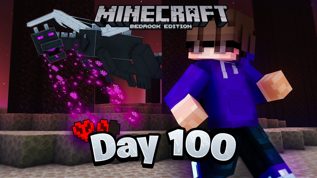 Я прожил 100 дней в Minecraft Hardcore Bedrock Edition