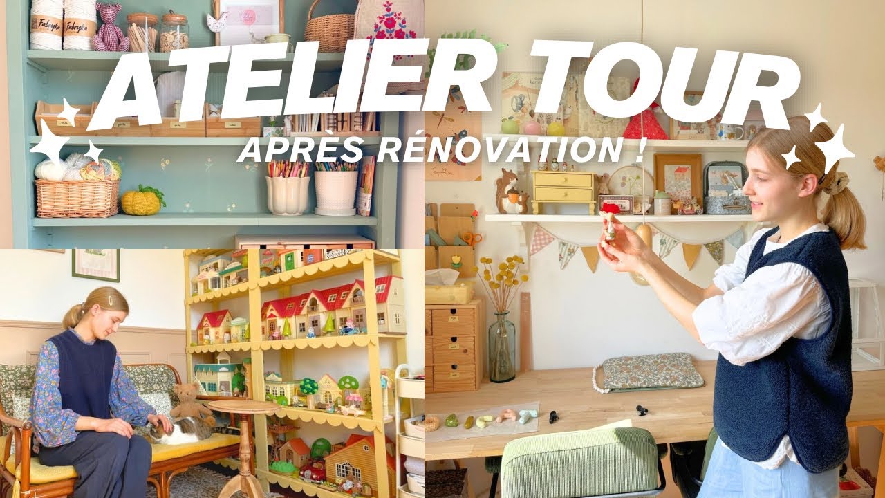 Notre Art studio tour cosy et inspirant ! Idées déco, organisation et aménagement ! 