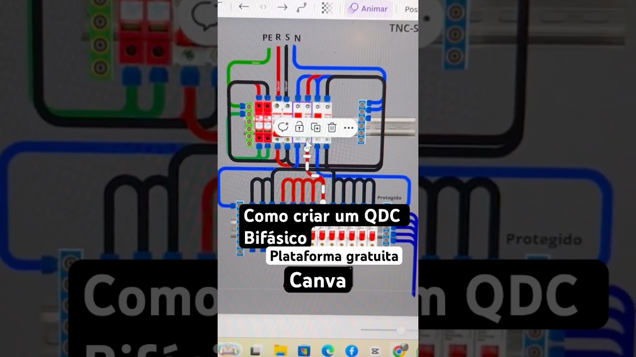 Como fazer projeto de QDC no Canva #senai #eletrica #eletrotecnica #eletricista #comandoseletricos